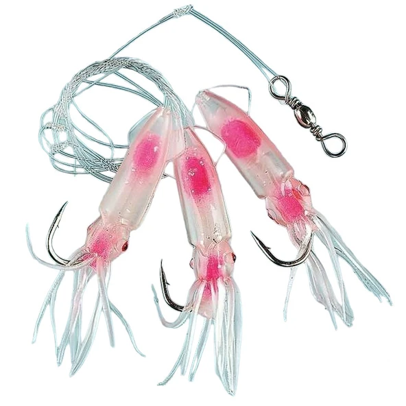 17-1413-2-0 Fladen Pink Squid, No.2/0, 3 lü Kalamar Çapari ürün görseli 1