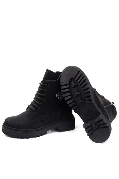 Papuç Sepeti Sdf 56 Termo Taban Bağcıklı Postal Günlük Kadın Bot - Resim 5