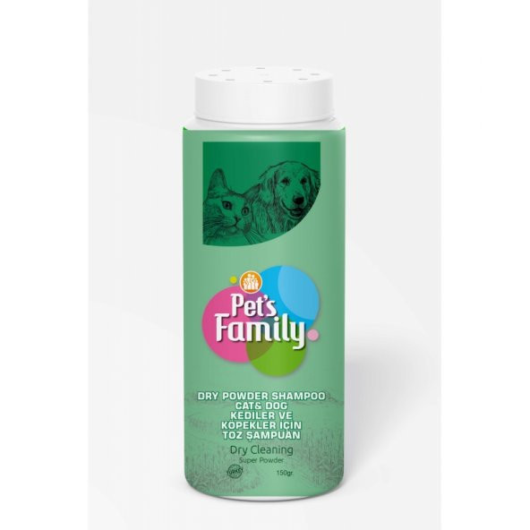 PETS FAMİLY KEDİ&KÖPEK TOZ ŞAMPUAN 150 GR Skt: 01/2025