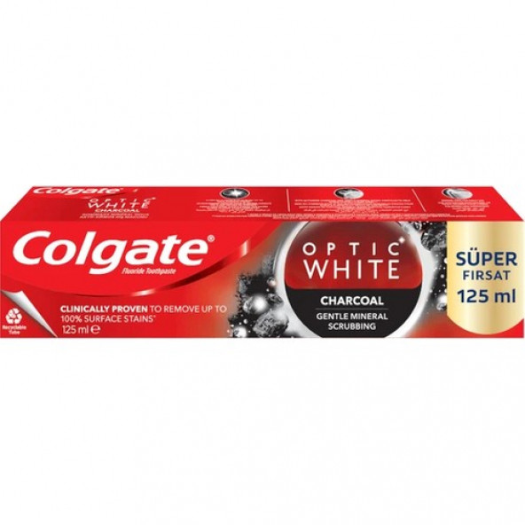 Colgate Optic White Aktif Kömür Diş Macunu 125 Mlx 3 Adet