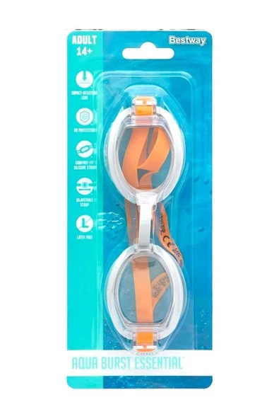 14+ Yaş Yetişkin Yüzücü Gözlüğü Vakumlu Uv Korumalı Darbeye Dayanıklı Deniz Gözlüğü Adult Goggles - 2