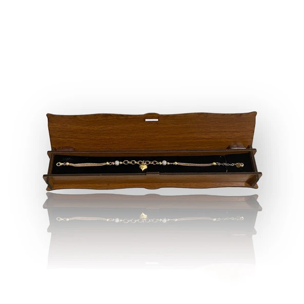 Kalpli İtalyan Altın Bileklik - Resim 3