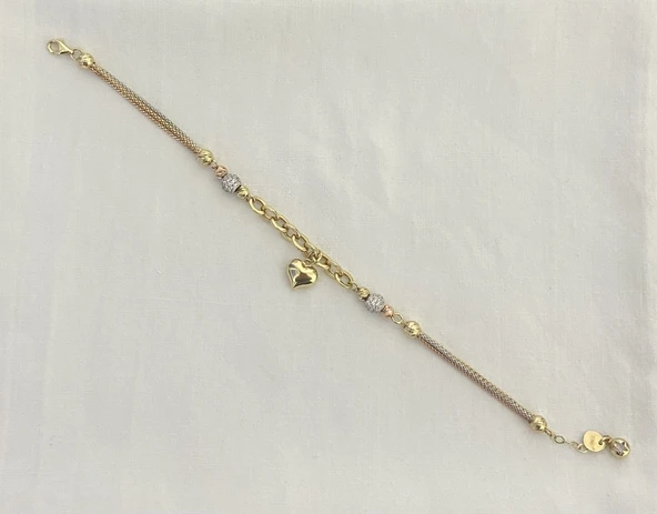 Kalpli İtalyan Altın Bileklik - Resim 2