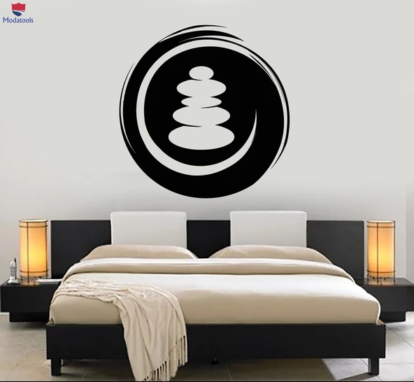 Otel Dekorasyon Duvar Sticker Daire Enso Zen Spa Salon Budizm Çıkartmalar Eşsiz Hediyelik