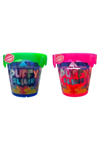 BamBamToys Puffy Slime Yeni Trend Slime -2 Adet Pofuduk Slime Neon Renkli 120 Gr Slaym - 1