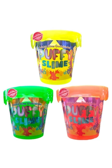 BamBamToys Puffy Slime Yeni Trend Slime - 3 Adet Pofuduk Slime Neon Renkli 120 Gr Slaym ürün görseli