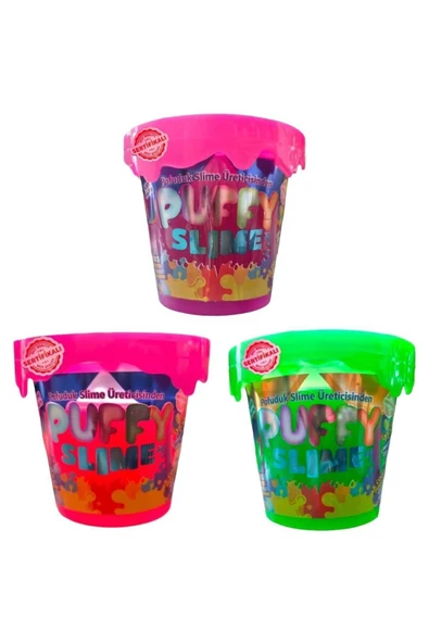 BamBamToys Puffy Slime Yeni Trend Slime - 3 Adet Pofuduk Slime Neon Renkli 120 Gr Slaym ürün görseli