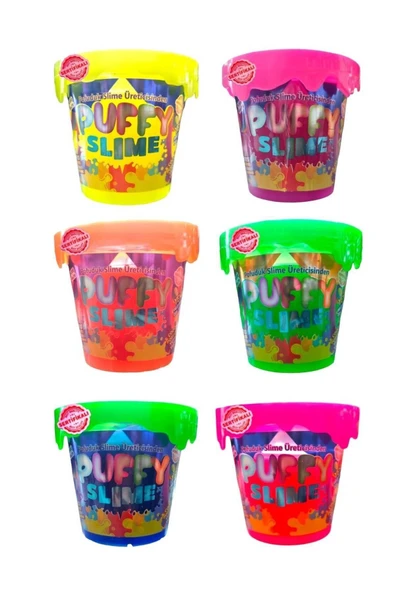 BamBamToys Puffy Slime Yeni Trend Slime - 3 Adet Pofuduk Slime Neon Renkli 120 Gr Slaym - Resim 5