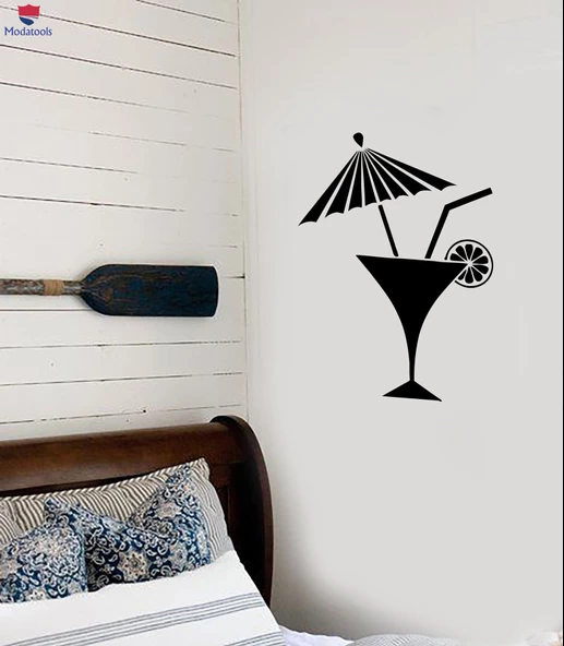 Barlar Restoranlar Çıkartma Bar Kokteyl Şemsiye Martini İçecek Sahil Bar Mojito Pop Art Bir Bar İçin Harika Dekor Eşsiz Hediyelik