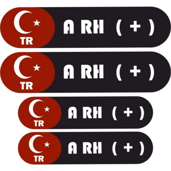 KAN GRUBU  ETİKETİ 4 PARÇA A RH(+)