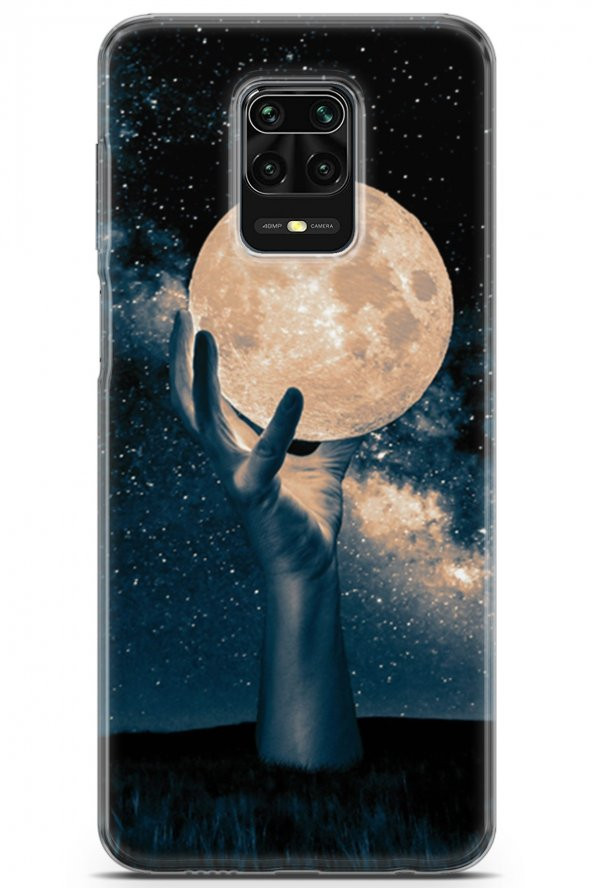 Xiaomi Redmi Note 9s Kılıf Seri Moon 28 Avuç İçinde İz Bırakmayan Kılıf Krem