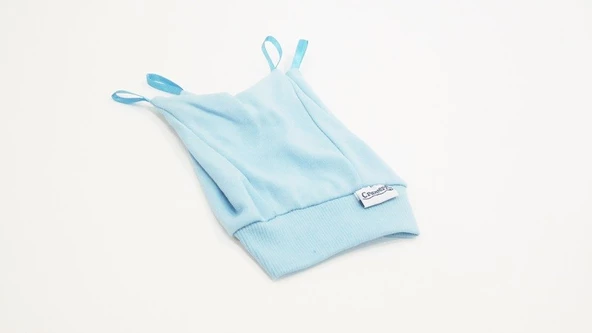 Sema Bebe Sema Baby Yenidoğan Kurdelalı Bebek Şapka - Mavi