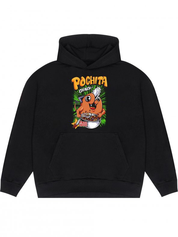 Pochita Mısır Gevreği Chainsaw Man Unisex Oversize Premium Hoodie