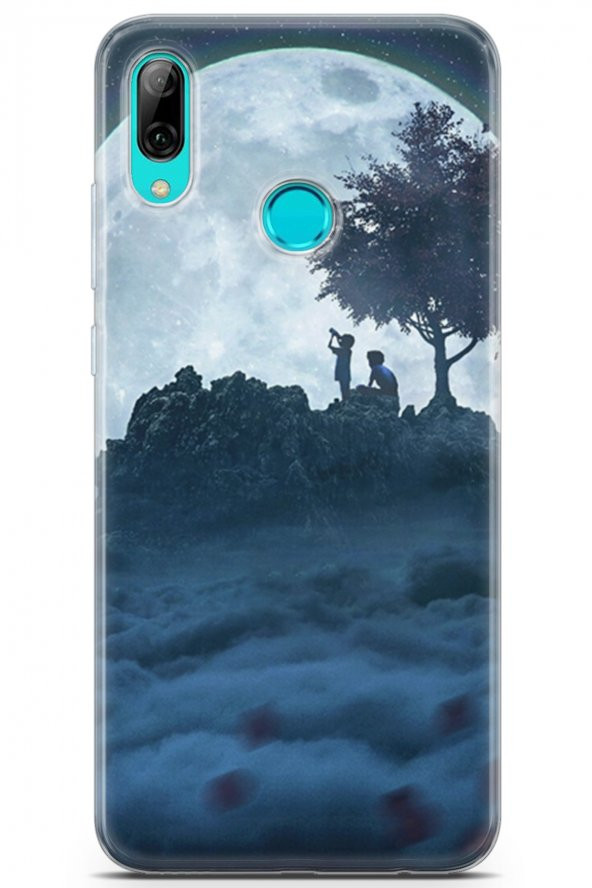 Huawei P Smart 2019 Kılıf Seri Moon 22 Ayı İzlemek Kap Gray