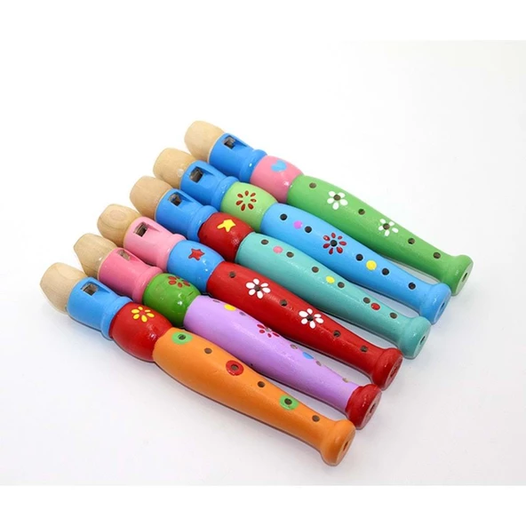 Ahşap Renkli Flüt Küçük 92-304 ürün görseli 1