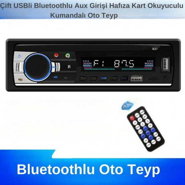 Çift Usb Girişli Bluetooth Oto Teyp Araba Teybi Radyo Usb Sd Aux Teyp Amfi Çıkışlı 4x60 Watt - 5
