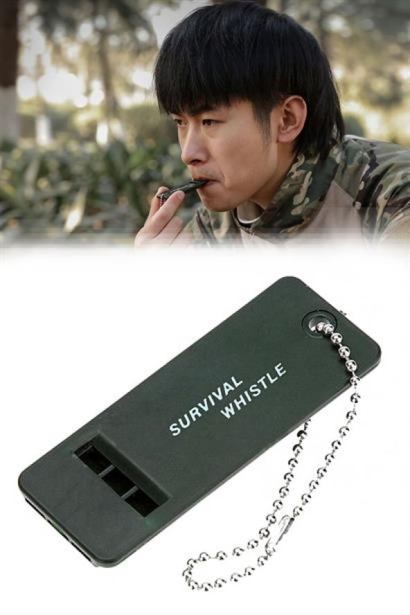 BUFFER® Kamp Outdoor Yaşam Yüksek Sesli Acil Durum Survival Plastik Düdük - 6