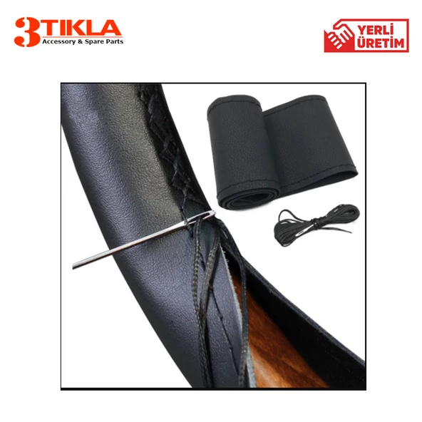 Lüks Set Fiat Punto Evo 2011 Delmesiz Çelik Ayaklı Gri-Siyah Kolçak Kol Dayama, Direksiyon Kılıfı - 4