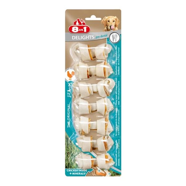 8 in 1 Delights Pro Dental XS 84g 7 li Skt:11/2025