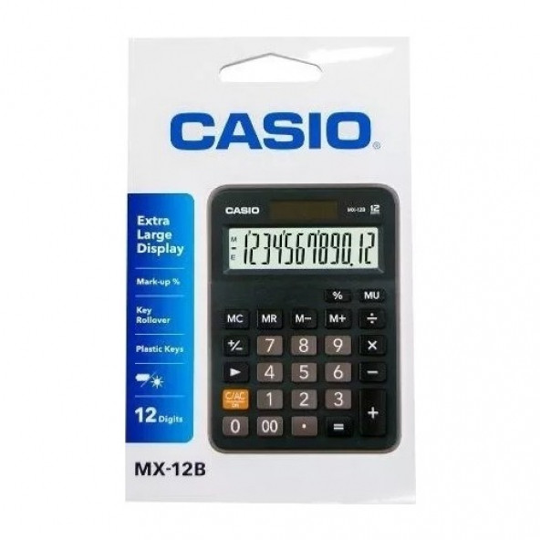 Casio MX-12B 12 Haneli Masaüstü Hesap Makinesi