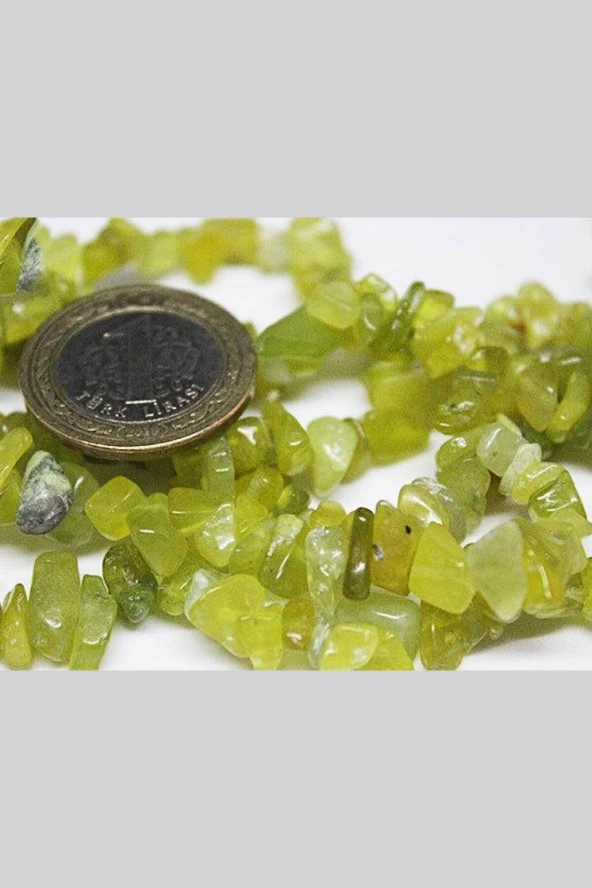 Peridot (Zebercet) Kırık Doğal Taş Dizisi - Resim 3