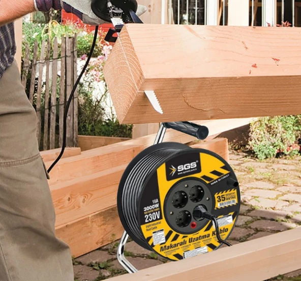 SGS 2130 3X1,5 20 MT Profosyonel Makaralı Uzatma Kablosu - 3
