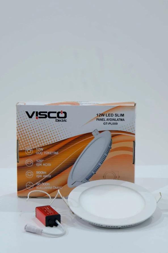 Visco 12W Led Slim Panel Günışığı