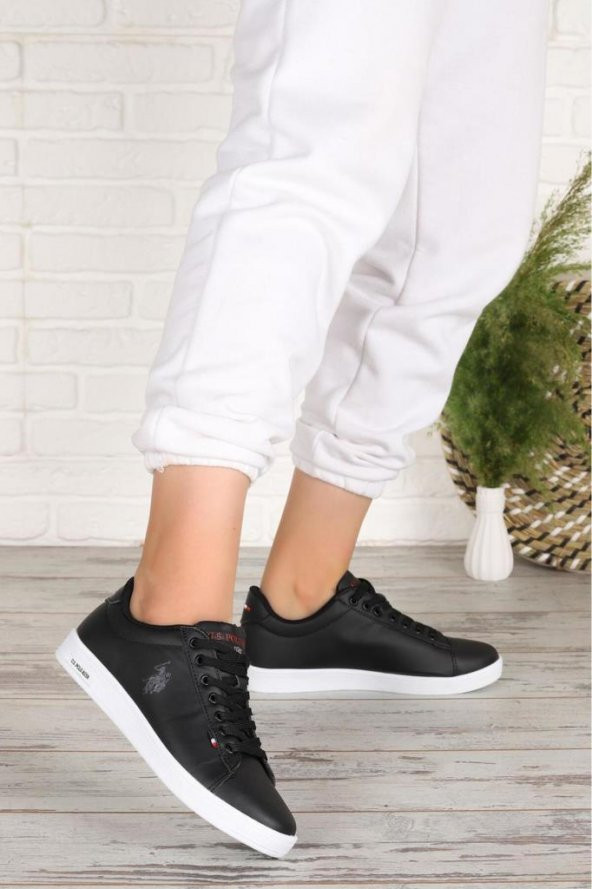 U.S Polo Assn. FRANCO GSN 3PR Unisex Sneaker Ayakkabı Siyah Beyaz 36-40