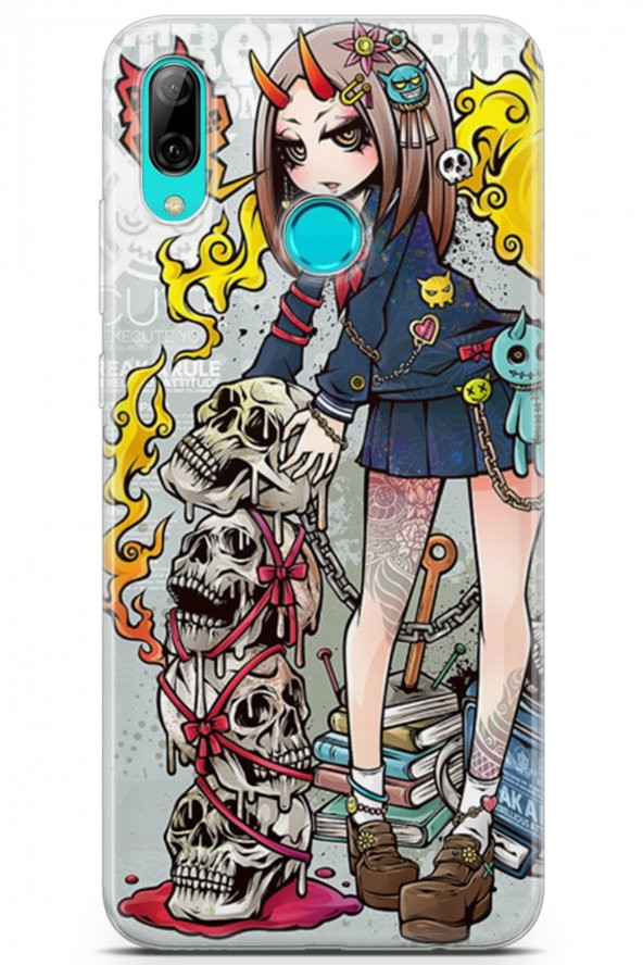 Huawei P Smart 2019 Kılıf Seri Anime 01 Do You Hold Telefon Kılıfı Turuncu