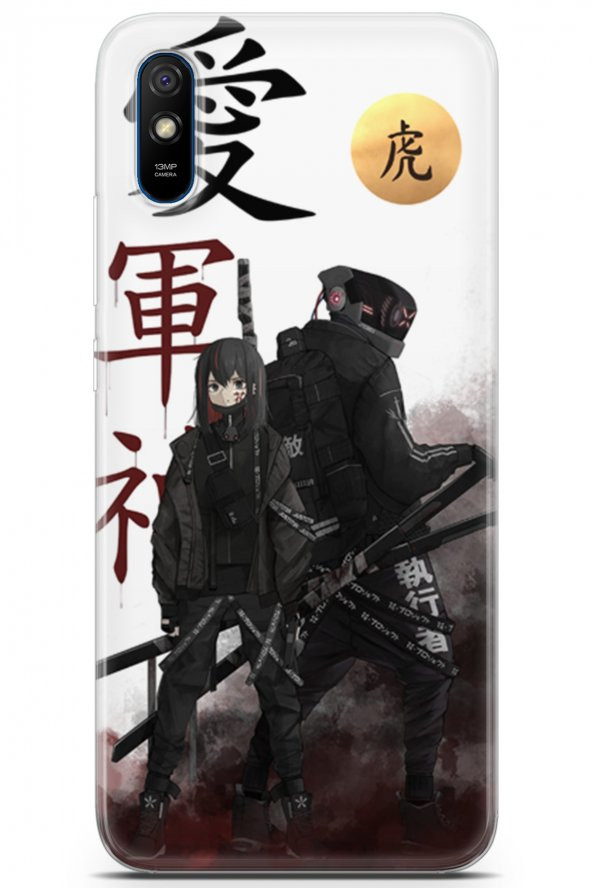 Xiaomi Redmi 9A Kılıf Seri Anime 16 Japon Anime Hediyelik Kılıf Sarı