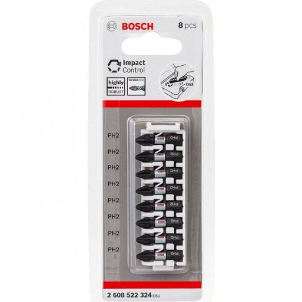 IMPACTC VİDALAMA UCU PH2*25MM 8"Lİ          (324) - 2