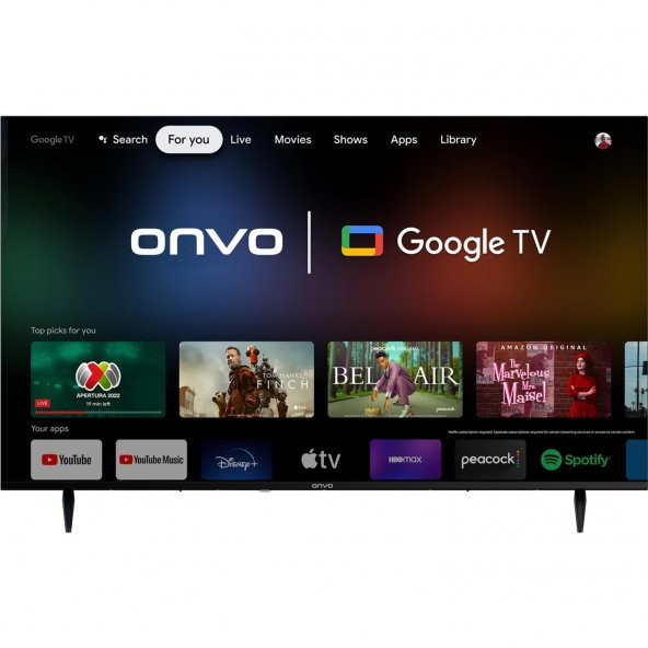Onvo OV55F950 4K Ultra HD 55" 140 Ekran Uydu Alıcılı Google Smart LED TV
