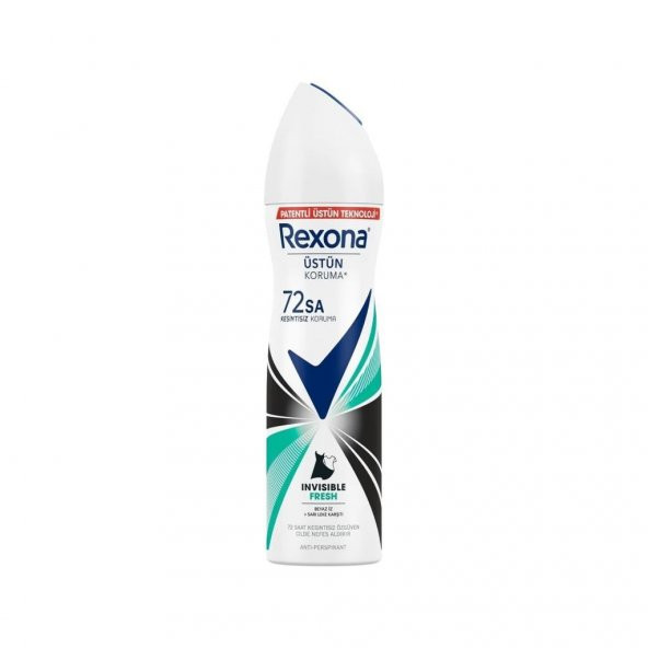 Rexona Women Deo 150 ml Invisible Fresh Üstün Koruma 72 Saat Kesintisiz Koruma