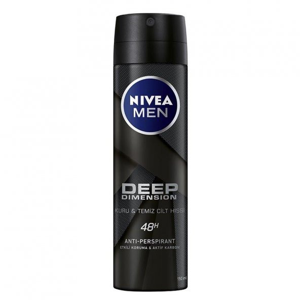 Nivea Men Deo Sprey Deep Dimension Aktif Karbon 150 ml Erkek