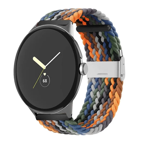 Huawei Watch GT4 GT5 41mm GT5 Pro 42mm Üniversal Akıllı Saat 18mm Kordon Metal Klipsli Flexi Örgü - 6