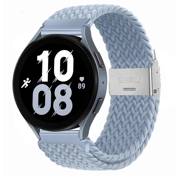 Huawei Watch GT4 41mm / Üniversal-Garmin-Mibro-Vivo Akıllı Saat 18mm Kordon Metal Klipsli Flexi Örgü