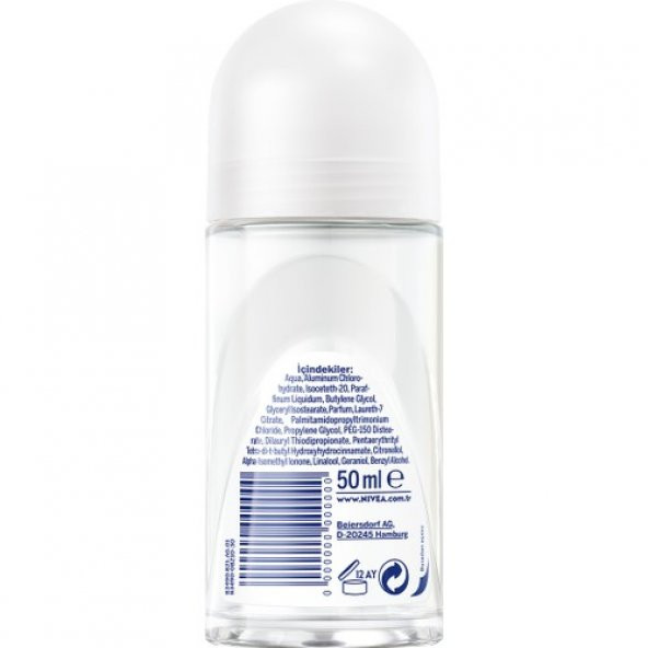 NIVEA Kadın Roll On Deodorant Black&White Invisible Güçlü Etki 50ml,Ter ve Ter Kokusuna Karşı 48 Saat Anti-perspirant Koruma - 2