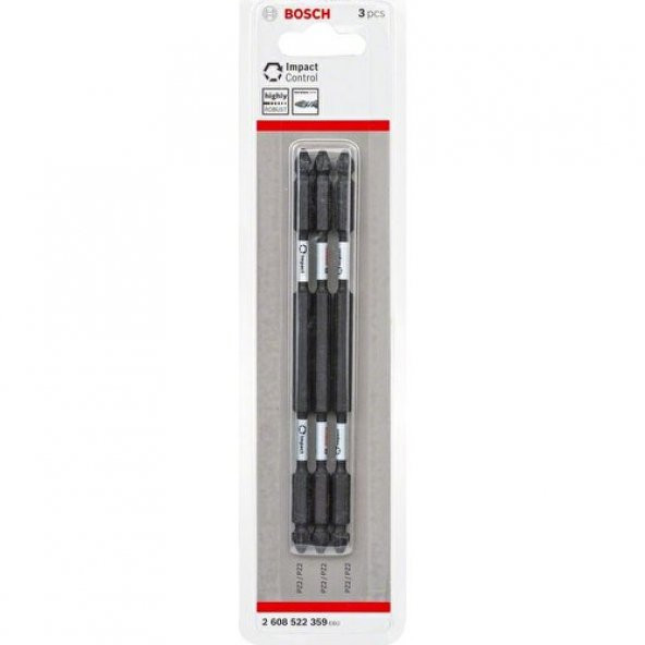 IMPACTC VİDALAMA ÇİFT UÇ PZ2*150MM 3"Lü     (359) - 2