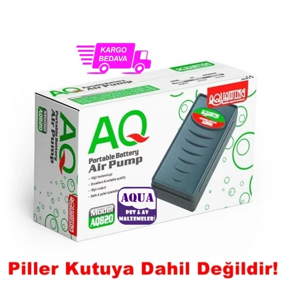 AquaWing AQ820 Tek Çıkışlı Pilli Akvaryum Hava Motoru 2x1.5V 2L/Min