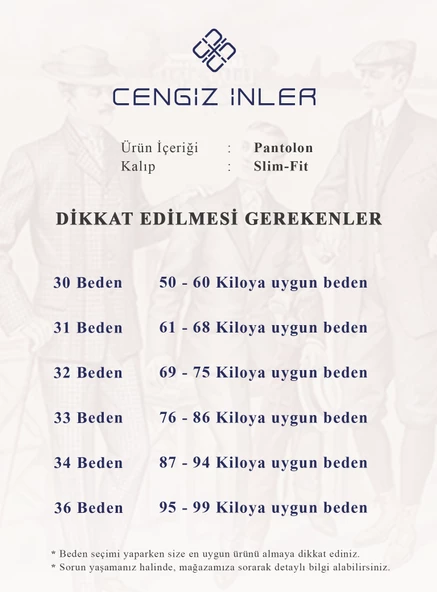 Cengiz İnler Edu 5 Cep Slimfit Erkek Pantolon - 5
