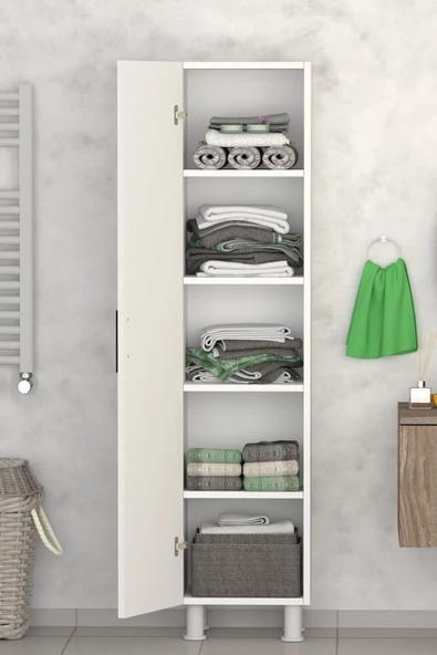Moonlife 5 raflı Banyo Boy Dolabı - 3