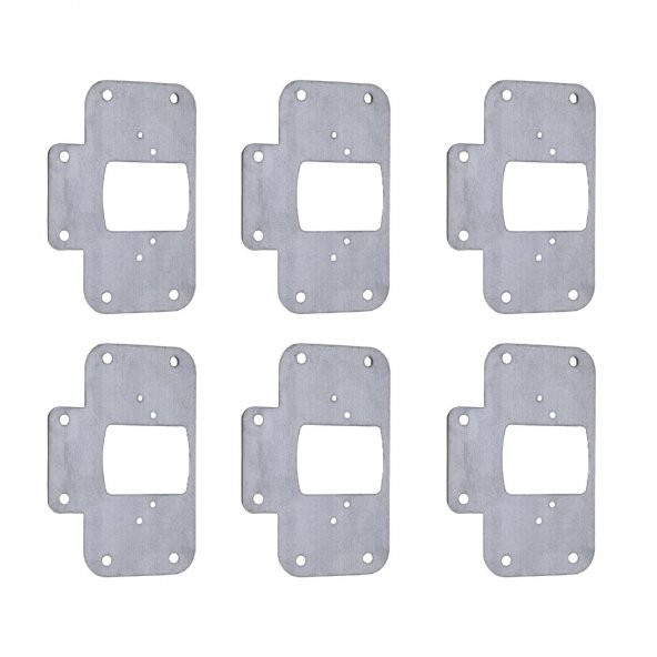 Dolap Kapak Taş Menteşe Tamir Sacı Nobel Pratik Onarım Kiti 6,5x9 cm Yuva Tablası 6 Adet - 6