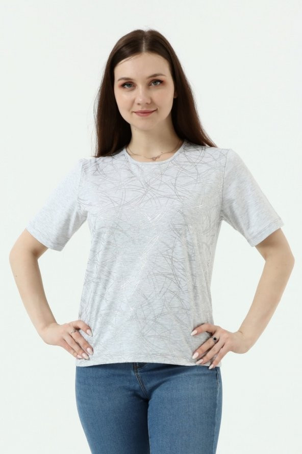 Parlak Baskılı Tişört - 8