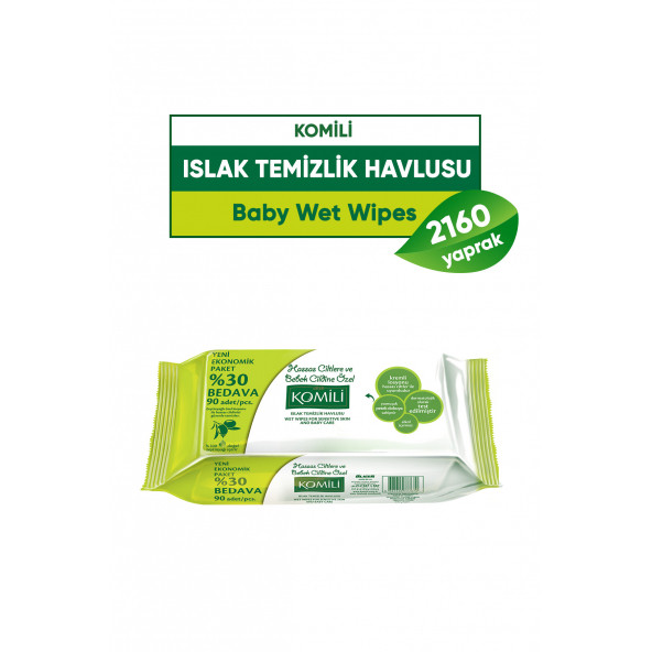 Sensitive 90lı Islak Havlu - 24lü Paket - 2160 Yaprak