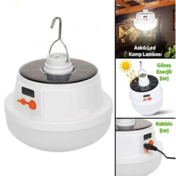 Klaus Güneş Panelli Kamp Lambası 5W 280LUMEN 2400MAH - 2