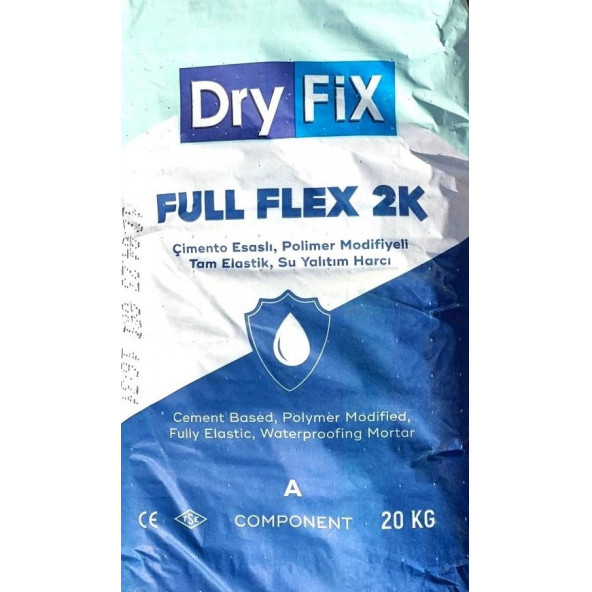 DryFix Full Flex 2K Çift Kompenantlı 30 kg Çimento Esaslı, Polimer Modifiyeli Tam Elastik, Su Yalıtım Harcı - 3