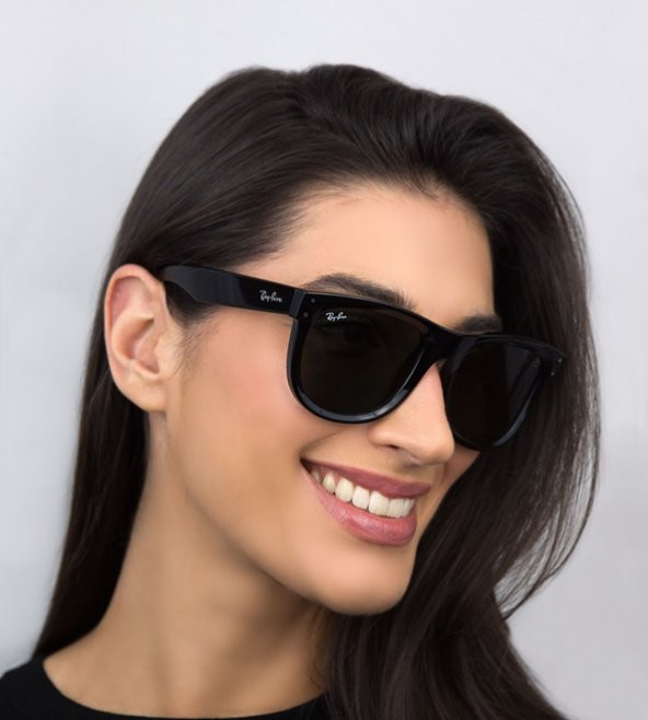 Ray-Ban Wayfarer Reverse 0RBR0502S Güneş Gözlüğü Black Dark Green 6677VR 53 Ekartman - 4