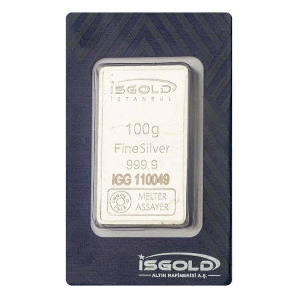 İSGOLD 100 Gr Gümüş Külçe