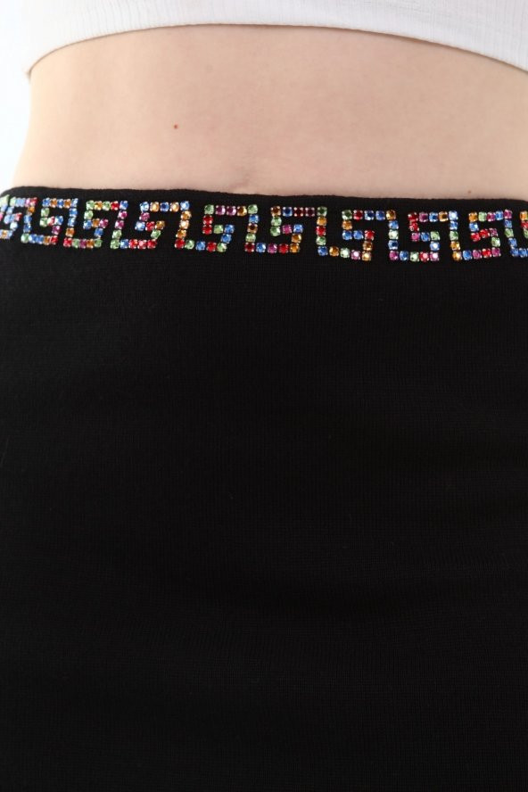 Kadın Triko Örme Mini Etek - 6