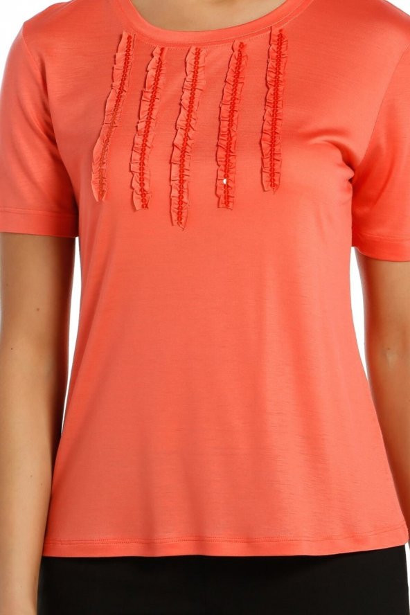 Payet Detaylı Merserize Süper Lüks Örme Kumaş T-shirt - 8